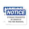 Signmission Storage Prohibited By Order Of The Fire Marshal, 7 in W x Rectangle, Vinyl Decal OS-2PACK-NS-D-57-L-18492 - alternate 1